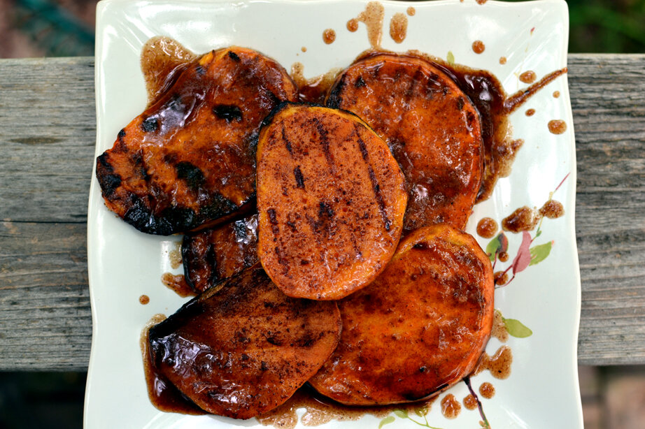Grilled Maple Sweet Potato Madallions